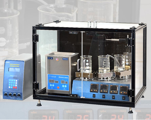 4个单元SILAR涂层系统 HO-TH-03C，带独立搅拌器和超声波清洗机，热板温度200°C